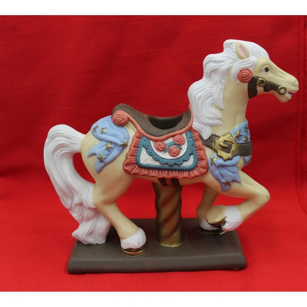 PartyLite Carousel Horse Cream Palomino P0376 Tea Light Candle Holder